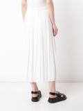 pleated midi skirt