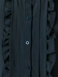 pleated ruffle bib dress