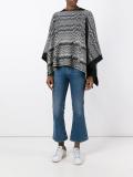 zig-zag knit poncho