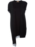 asymmetric lace trim dress