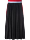 side stripe pleated skirt