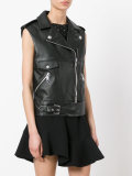 leather gilet 