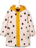 diamond print padded coat