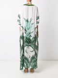 v-neck printed kaftan