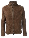 zipped leather jacket