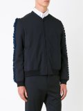 cube sleeve detail bomber jacket
