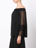 off-shoulders sheer blouse