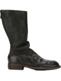 distressed zipped boots