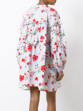hearts print shift dress