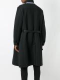 adjustable buckle belt coat