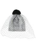 pompom veil beanie