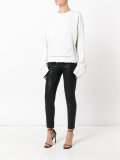 'Polonium' raw hem sweatshirt
