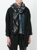 logo print scarf 
