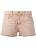 frayed hem denim shorts
