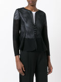 sheer flared jacket