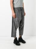 drop-crotch cropped trousers