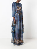 shell print empire dress