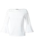 geometric lace knit top