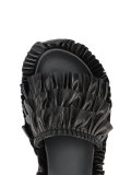 ruffle trimmed slides