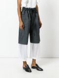 layered tie waist trousers