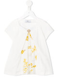 baroque print button T-shirt