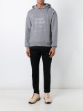 logo print pullover hoodie