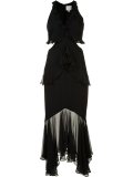 V-neck ruffled dress