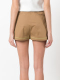 stitched detail shorts