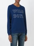 刺绣wild boys套头衫