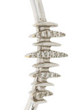 'Bone' diamond hoop earrings