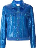 sequin effect denim jacket