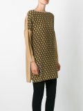 geometric print slit sides blouse