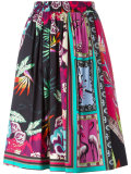 printed A-line skirt 