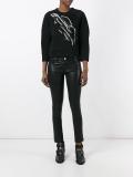 Tiger Flash cropped sequin sweatshirt