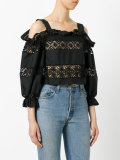 flora cut-out details blouse