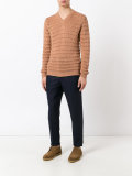 ribbed trim jumper 