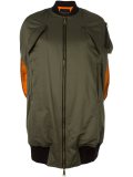 oversized sleeveless bomber jacket