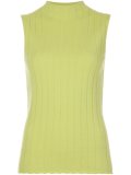 sleeveless mock neck top