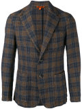 checked blazer