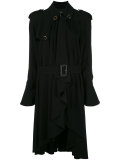 draped trench coat