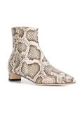 python skin ankle boots