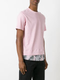 contrast printed hem T-shiirt