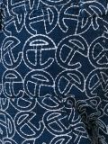 logo刺绣阔腿牛仔裤
