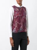 bird print blouse