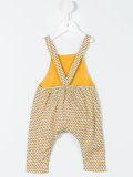 geometric print dungarees