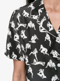 naked lady print pyjama shirt