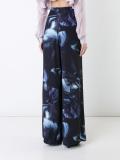 antique rose print palazzo trousers