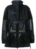 eyelet lace drawstring parka