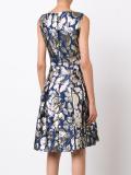 leaf brocade dress
