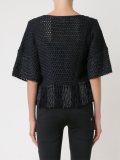 v-neck knit blouse